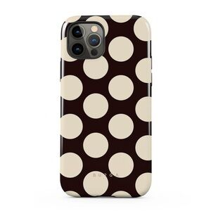 Burga Black and Cream Polka Dot iPhone 13 Case